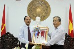 Liên hiệp CĐ tỉnh Savannakhet thăm, chào xã giao  Tỉnh ủy Quảng Trị.