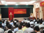 Đồng chí Nguyễn Đăng Bảo - Phó Chủ tịch Thường trực LĐLĐ tỉnh phát biểu khai mạc hội nghị
