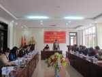 Đ/c Nguyễn Đăng Bảo- Thủ trưởng cơ quan trình bày dự thảo báo cáo tổng kết hoạt động cơ quan năm 2015