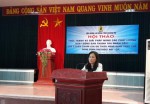 Đ/c Nguyễn Thị Lan Hương - UVTVTU, Trưởng ban Dân vận Tỉnh ủy phát biểu tại Hội thảo