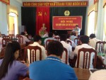 Đ/c Trần Văn Tuyến - UVTV- Chủ nhiệm UBKT LĐLĐ tỉnh phát biểu tại Hội nghị