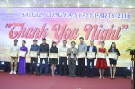 Người lao động tiêu biểu được vinh danh tại bữa tiệc “Thank you ningt” của Khách sạn Sài Gòn Đông Hà