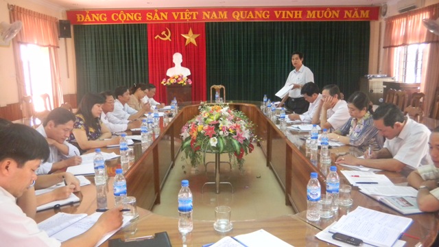 Đ/c Nguyễn Đăng Bảo - Phó CT Thường trực LĐLĐ tỉnh phát biểu tại Hội nghị