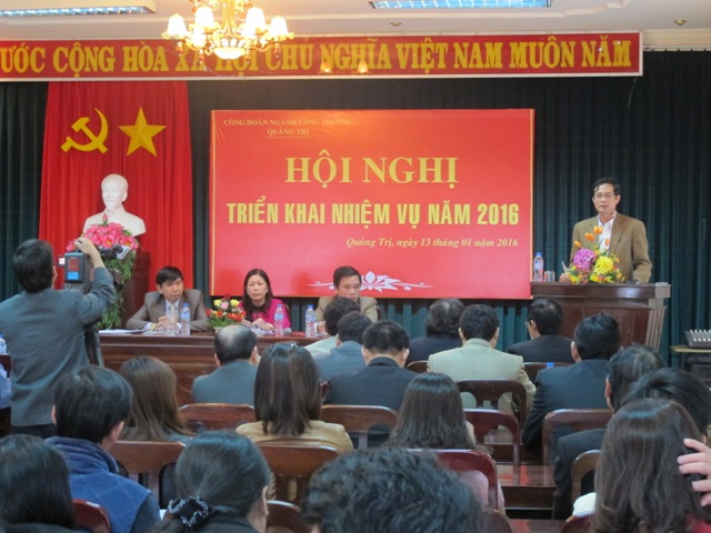 Đồng chí Nguyễn Đăng Bảo – Phó Chủ tịch Thường trực LĐLĐ tỉnh phát biểu chỉ đạo hội nghị