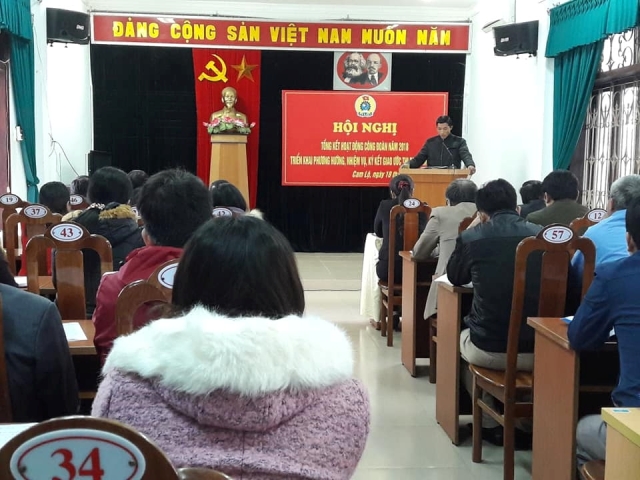 LĐLĐ huyện Cam Lộ: Tổng kết hoạt động năm 2018, triển khai nhiệm vụ năm 2019