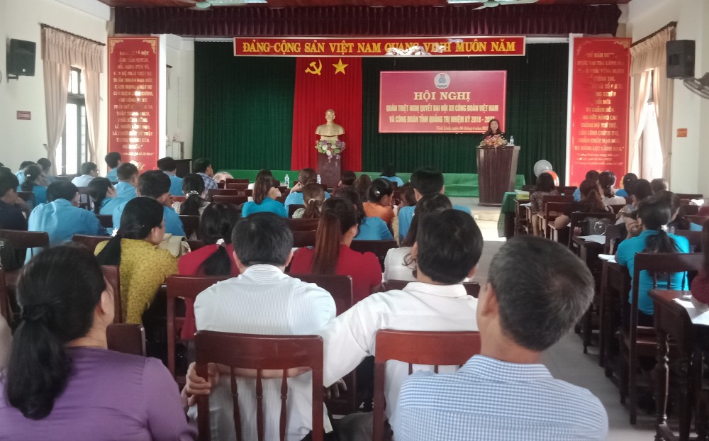 LĐLĐ huyện Vĩnh Linh: Quán triệt Nghị quyết Đại hội XII Công đoàn Việt Nam, Công đoàn tỉnh