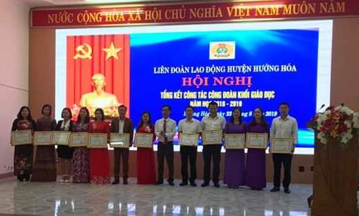 LĐLĐ huyện Hướng Hóa: Tổng kết hoạt động công đoàn khối giáo dục năm học 2018- 2019
