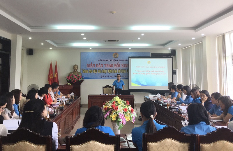 LĐLĐ tỉnh Quảng Trị: Diễn đàn "Nâng cao hiệu quả hoạt động ban nữ công quần chúng"