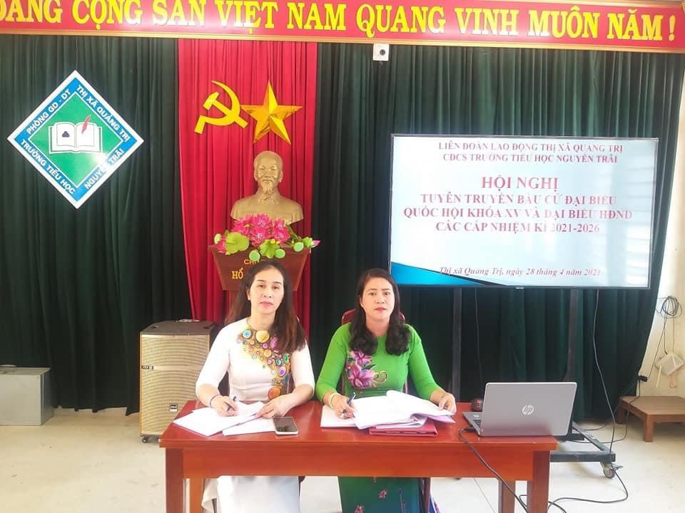 CĐCS Trường TH Nguyễn Trãi tổ chức Hội nghị tuyên truyền bầu cử