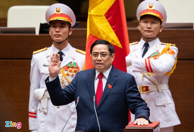 Ông Phạm Minh Chính tái đắc cử chức Thủ tướng. Ảnh: Thuận Thắng.