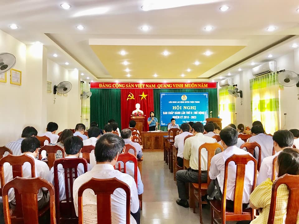 Liên đoàn Lao động huyện Triệu Phong: Sơ kết hoạt động công đoàn 6 tháng đầu năm 2020.